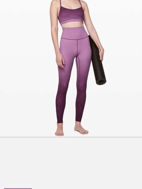 Lululemon Align Leggings Purple Spray Ombré 28” Size 4 High Rise Yoga
